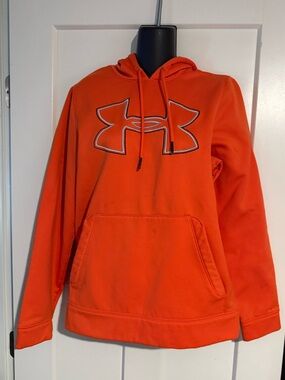 4/$16 Under Armour Men's Orange Zip-Up Hoodie with Logo